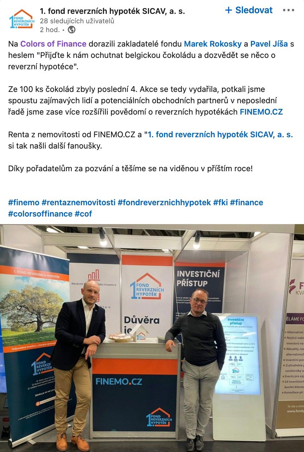 reakce na konferenci Colors of Finance