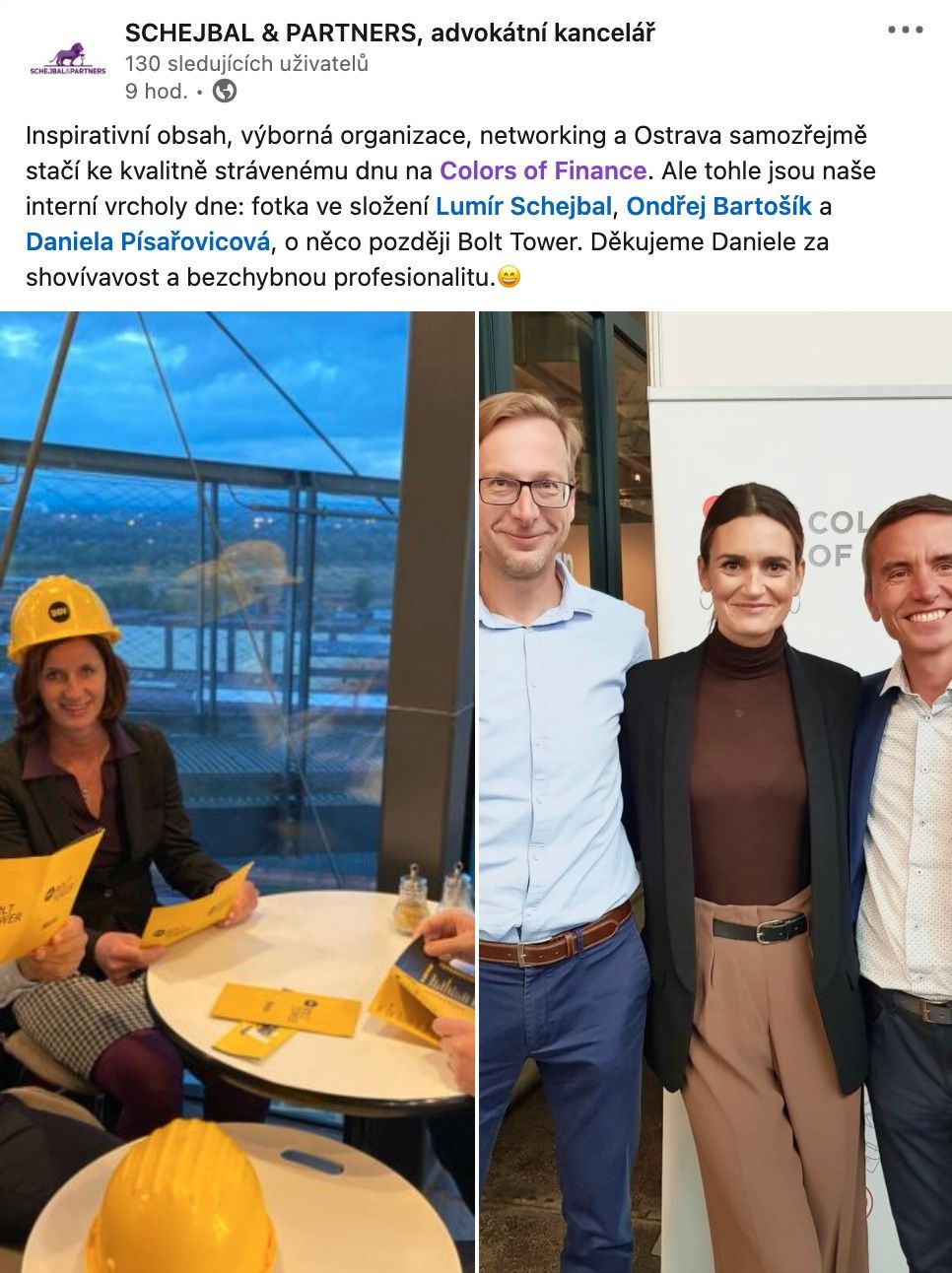 reakce na konferenci Colors of Finance